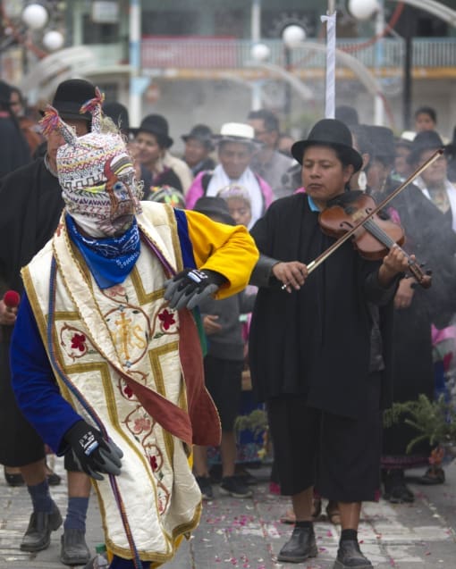 A young woman dressed in traditional clothing from Saraguro, Ecuador