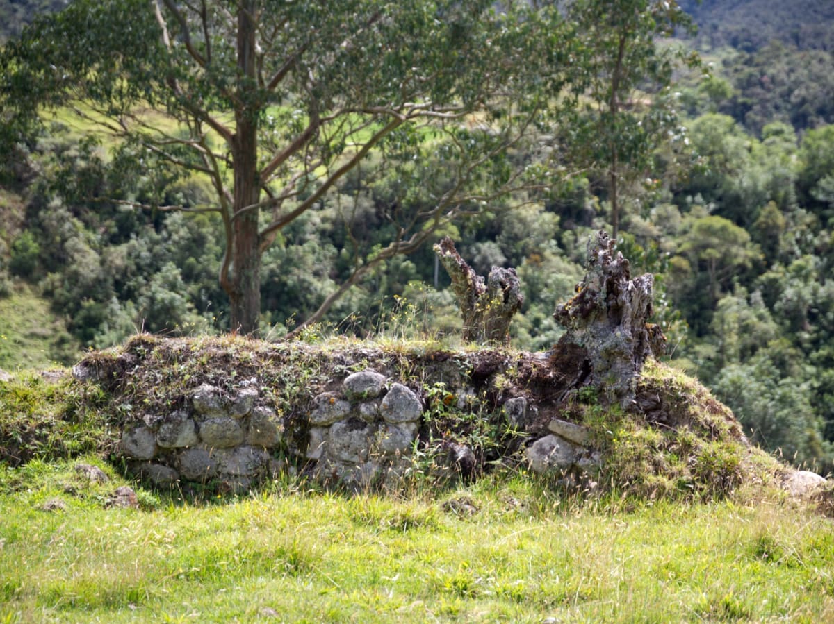 Ingapirca of Saraguro An ancient wall in a cultivated field stands as testimony to the ancient cultures, including the Inca empire, that inhabited in and around Saraguro.